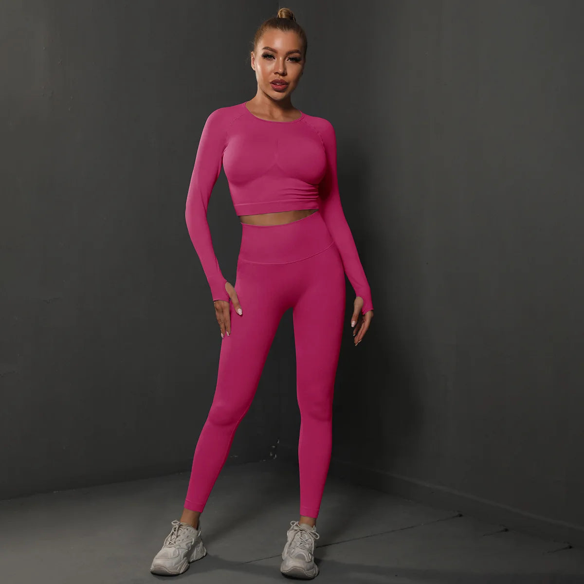 Women Sets 2PCS Energy Seamless Gym Tracksuits Tights Set
