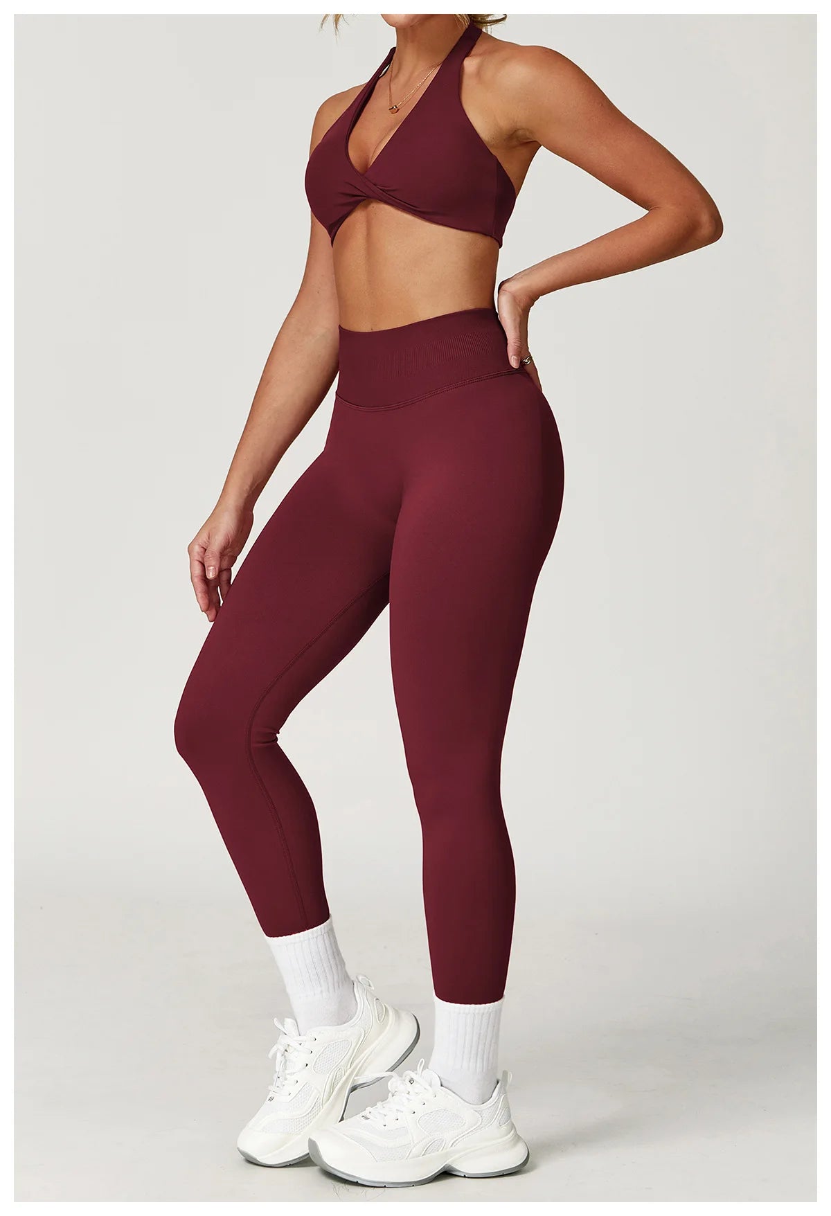 Yoga Suit 2PCS Sports Set Women Tracksuit Running Workout Long Sleeve