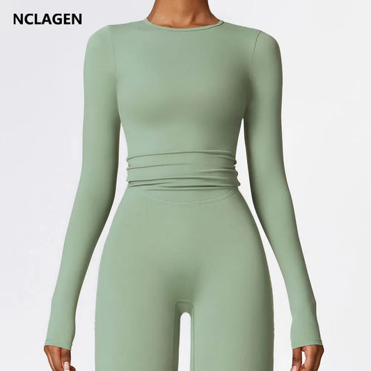 Long Sleeve Fitness Crop Top