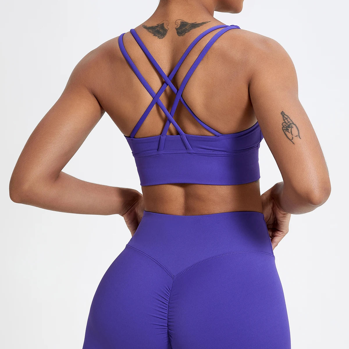 Push up Sports Bra Gym Top Women Yoga Clothing Cross Back Yoga Bra Women Running Fitness Crop Top Shockproof Workout Brassiere