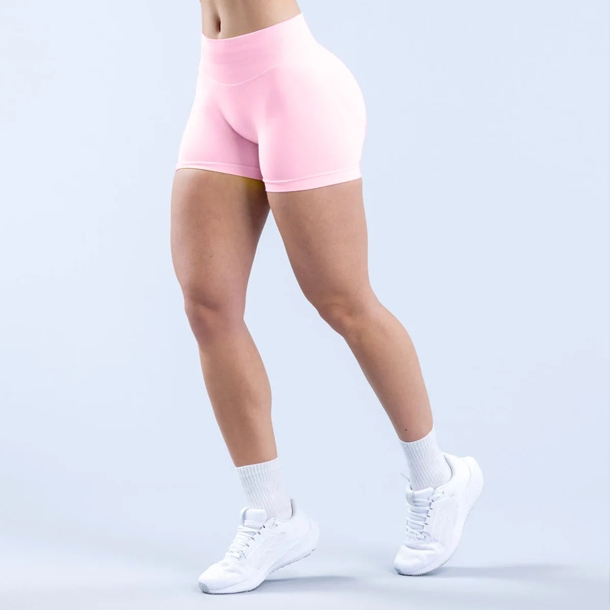Women Seamless Yoga Sports Shorts Stretch Scrunch Butt Gym Shorts Low Ribbed Workout Running Leggings Sexy Athletic Yoga Shorts