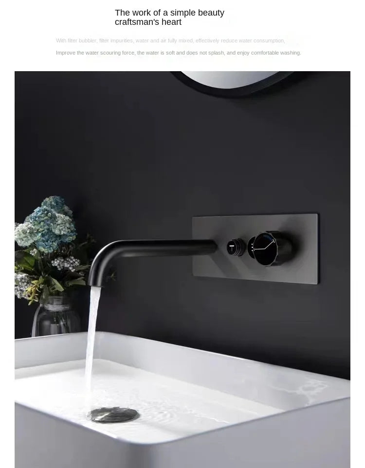 Copper Basin Faucet with Intelligent Constant Temperature Water Power Generation Display Extension Nozzle Hidden Style Faucet