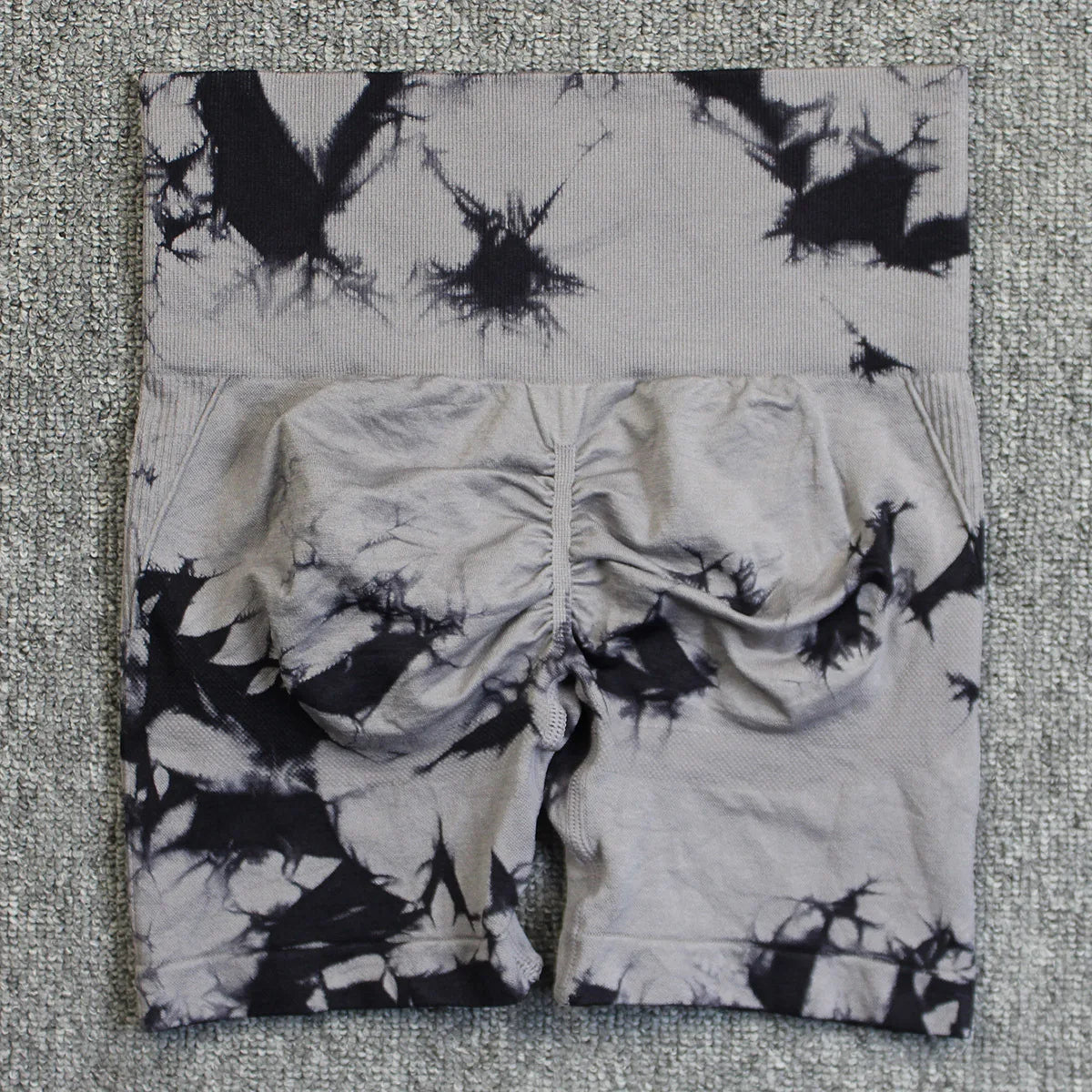 Seamless Tie Dye Yoga Shorts for Women High Waist Quick Dry Fitness Workout Running Shorts Lifting Hip Yoga Sports Tight Shorts