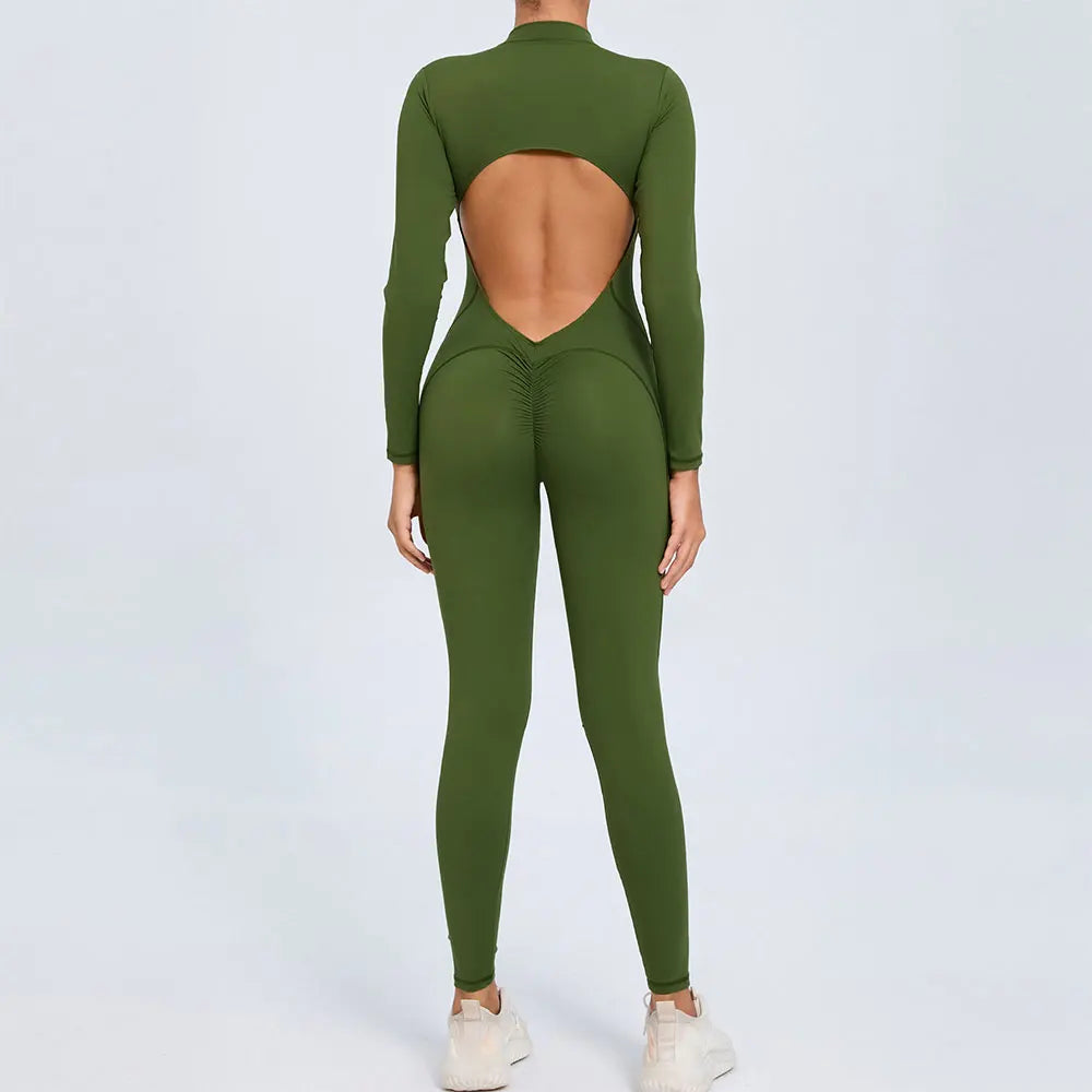Backless Rompers Yoga Long Sleeved Women's Sportswear