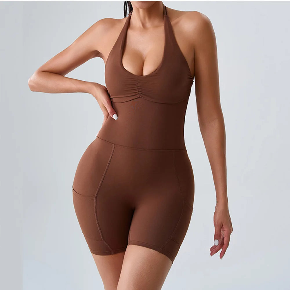 Fitness Sports Bodysuit Women Yoga Suit Jumpsuits
