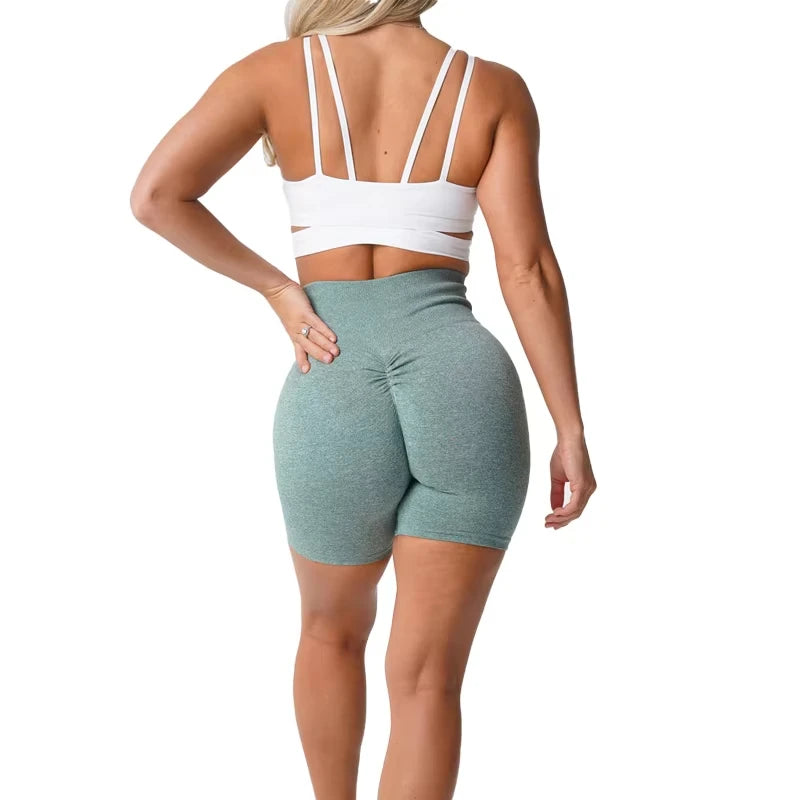 Scrunch Seamless Shorts Spandex Shorts Woman Fitness Elastic Breathable Hip-lifting Leisure Sports Running