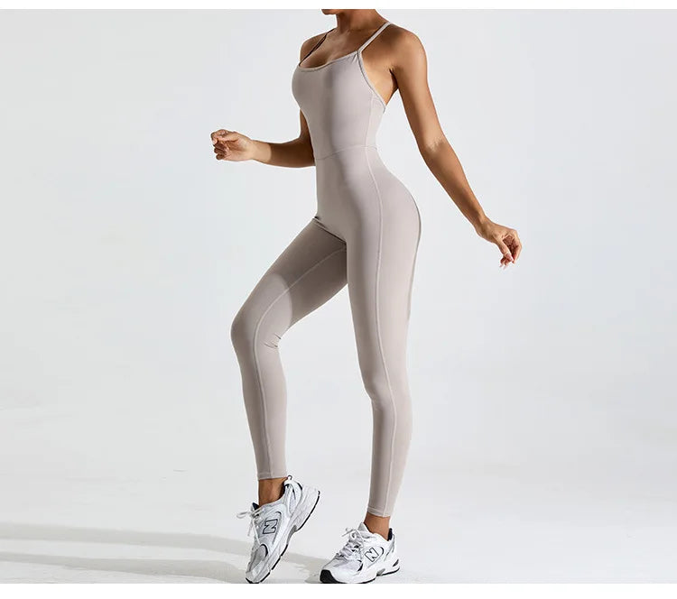 Yoga Jumpsuit for Women Fitness Backless Gym Clothing Set Yoga