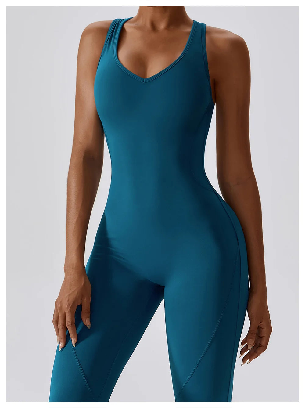 Solid Yoga Jumpsuit One Piece Outfit Fitness Bodysuit Workout Clothes