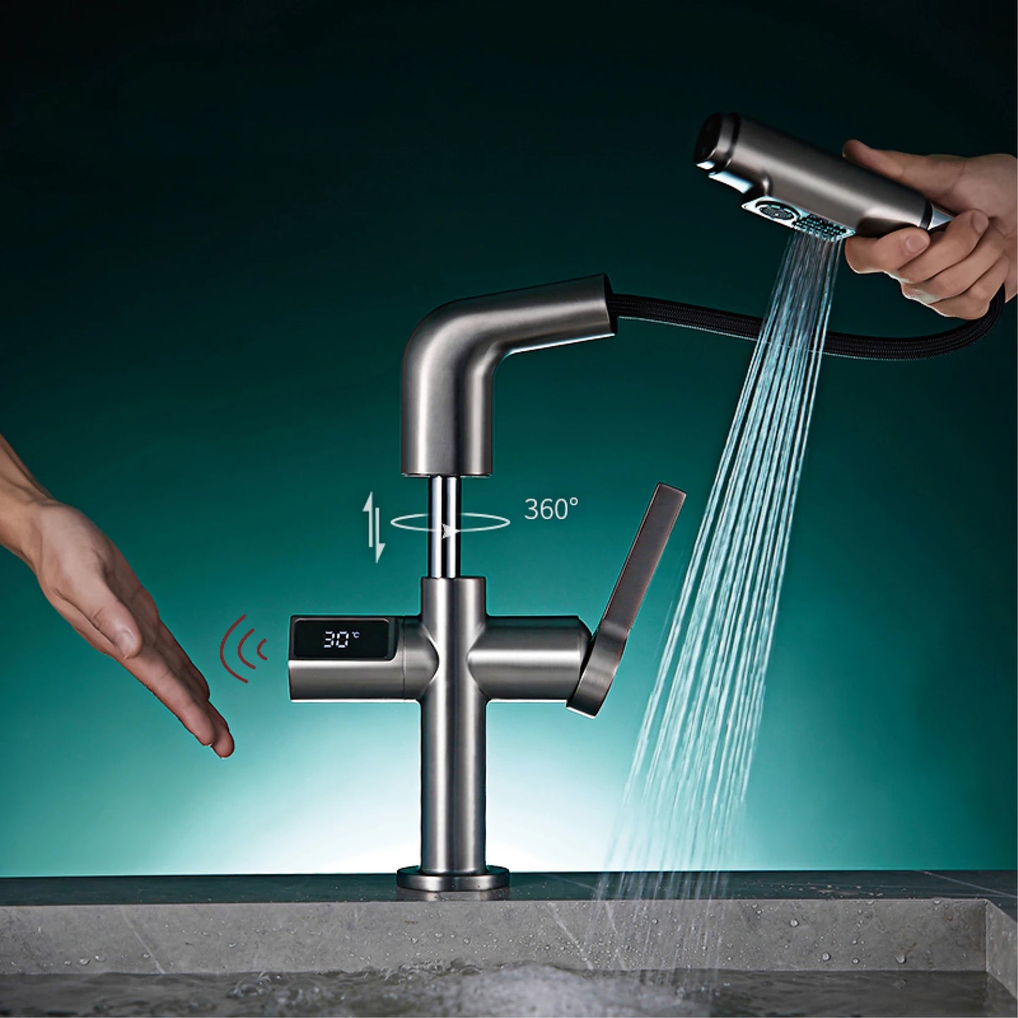 Digital Display Kitchen Faucet