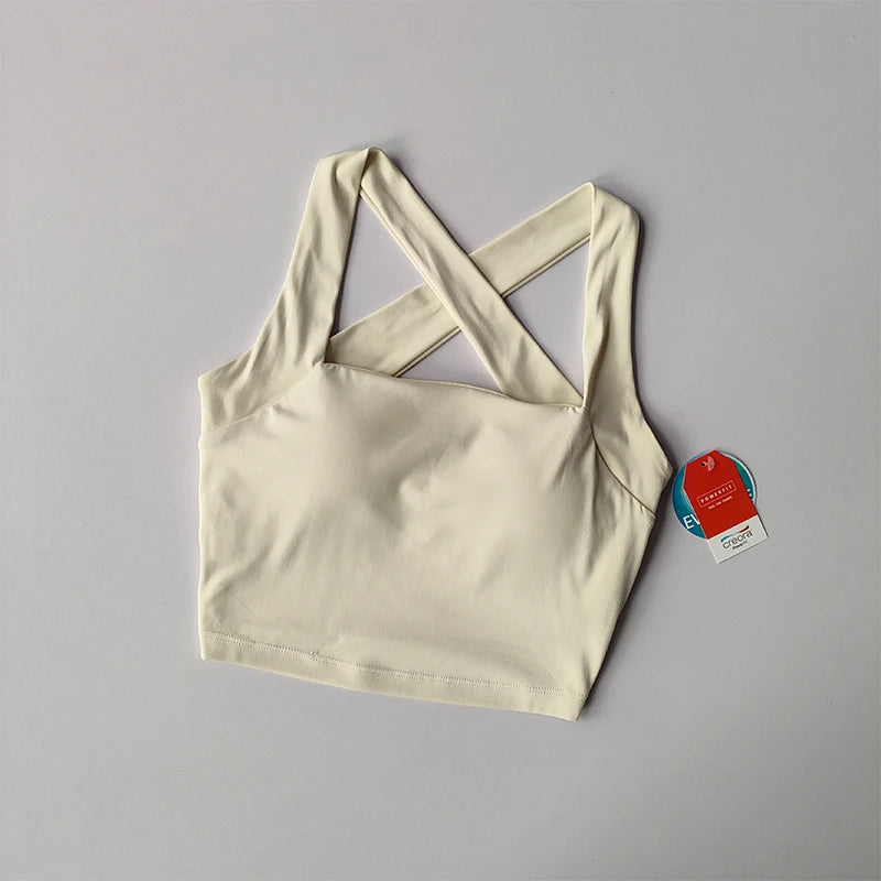 Seamless Cross Back Sports Bra