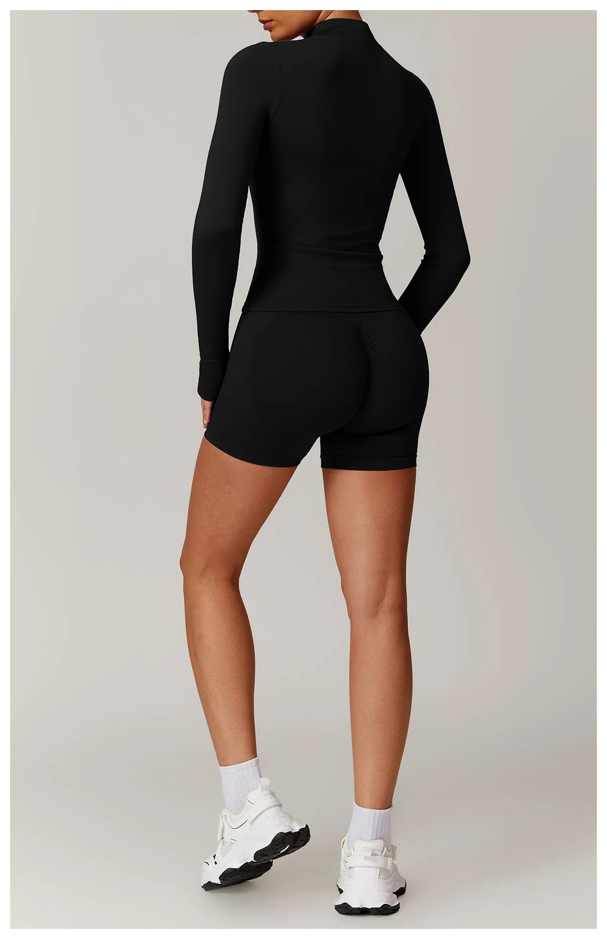 Seamless Yoga Clothes Women's Top Standing Collar Long Sleeved Sports Jacket