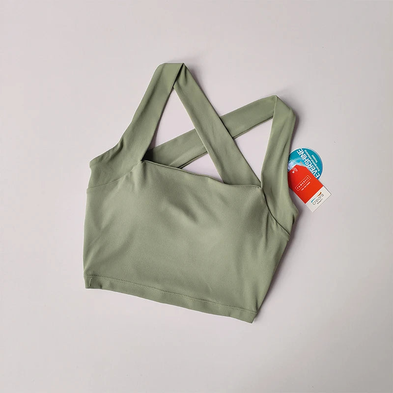 Seamless Cross Back Sports Bra