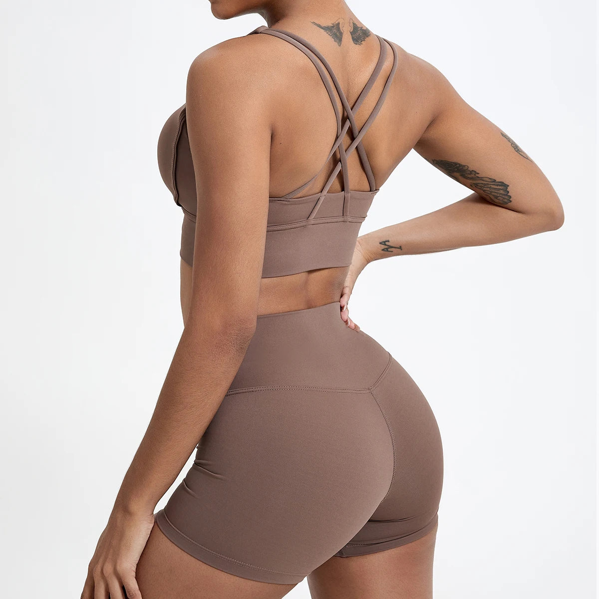 Push up Sports Bra Gym Top Women Yoga Clothing Cross Back Yoga Bra Women Running Fitness Crop Top Shockproof Workout Brassiere