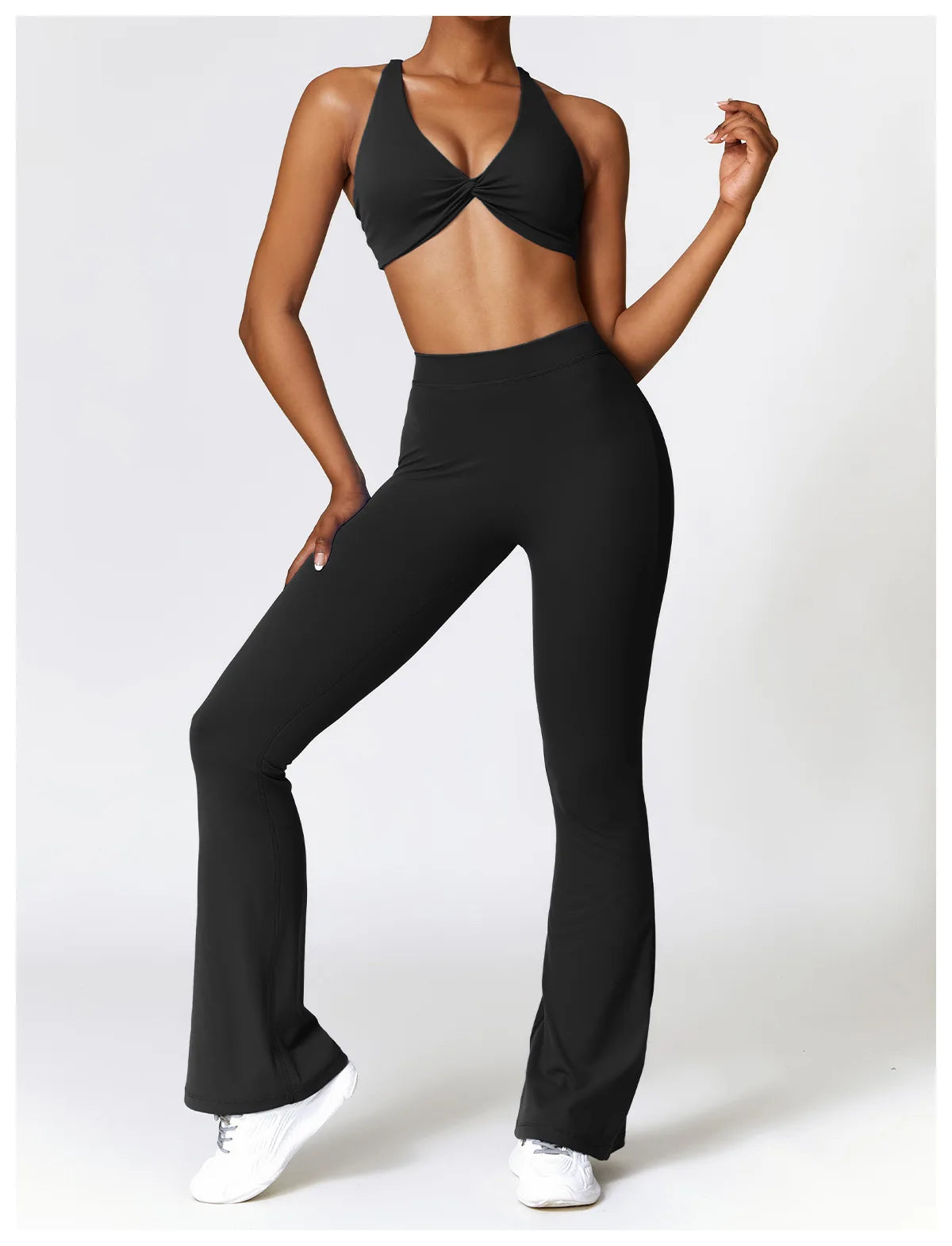 Yoga Set 2 Pieces Gym Set Workout Clothes for Women Seamless High Waist Leggings