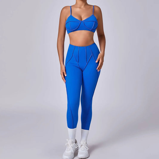 Yoga Set  2Pcs Sports Suit Women Sexy Workout Bra Suit Running Gym High Waist