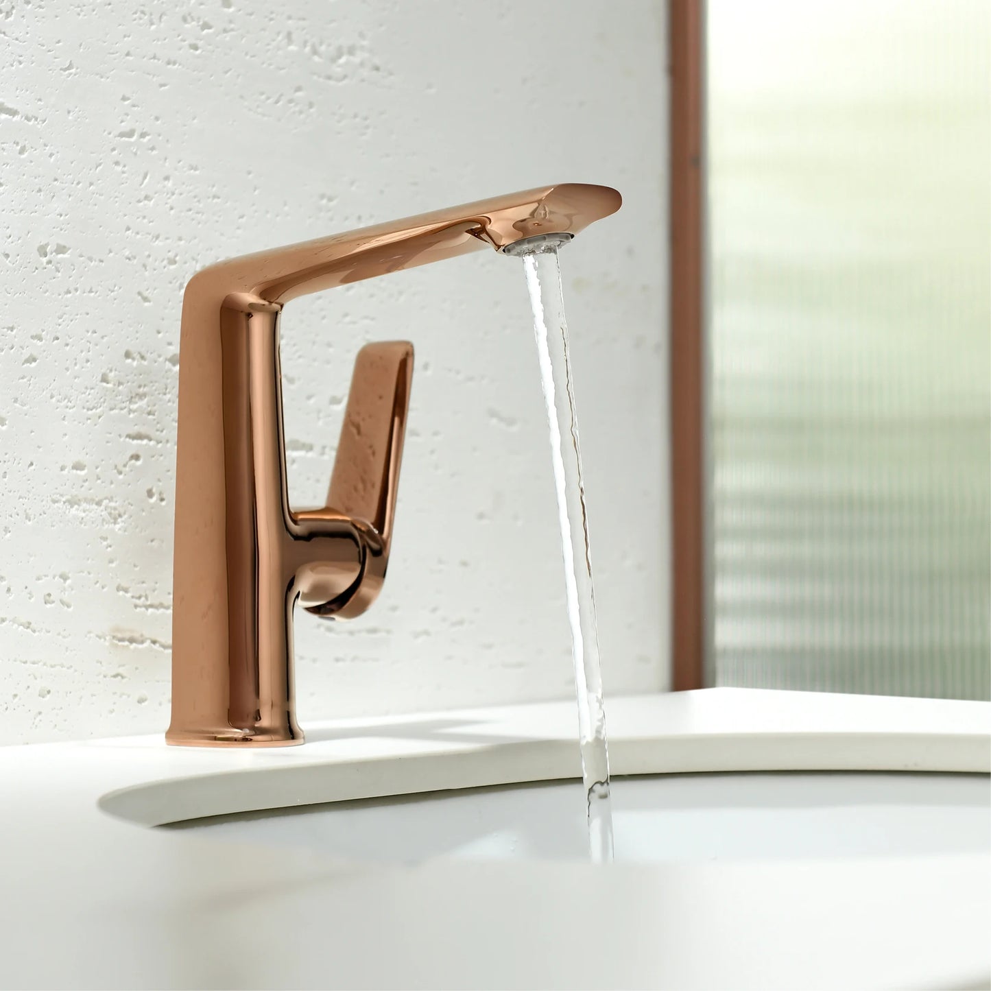 AITANA Luxury Chromium Brass Bathroom Faucet with Simple Design, Single Handle Cold and Hot Dual Control, 2-Function Basin Tap