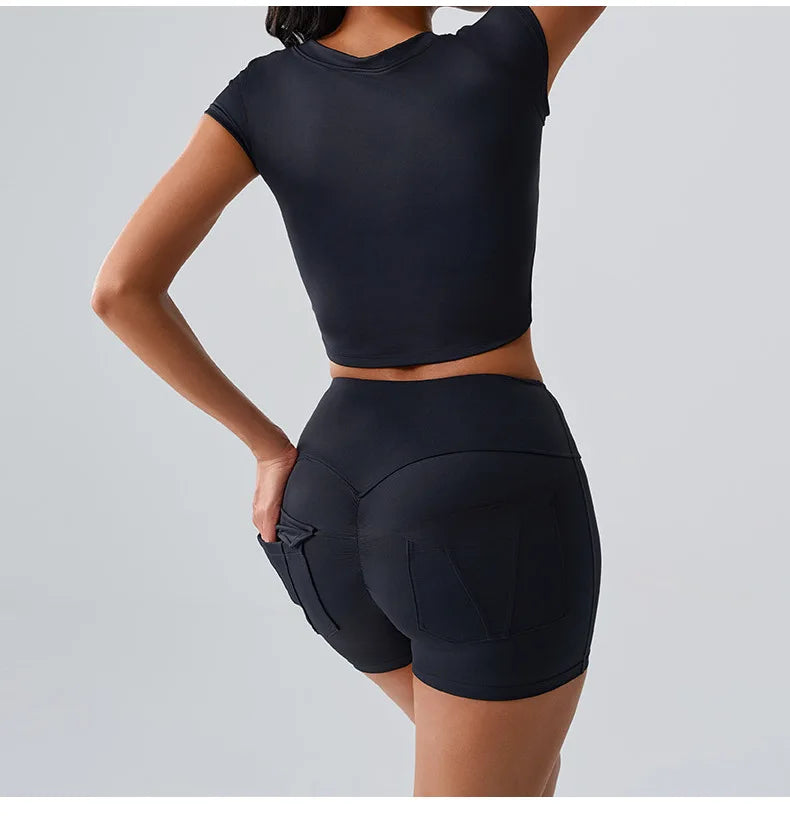 Sexy Women's Feeling Naked Training Set Gym Yoga 2 Pieces