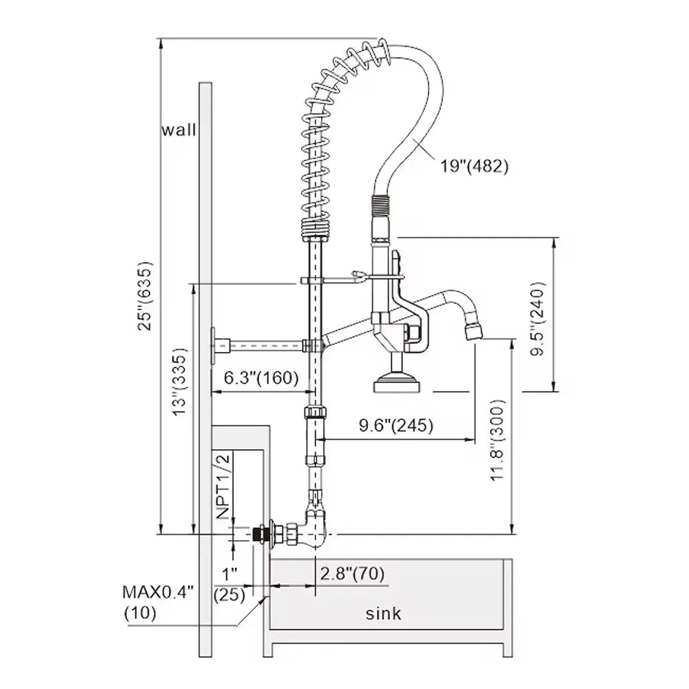 Jumbo Kitchen Tap Modern Commercial