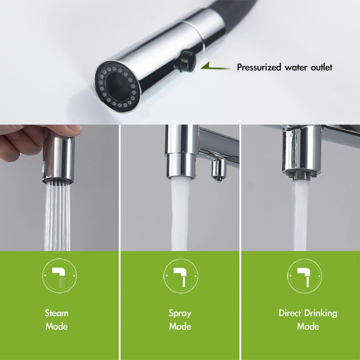 Pull Out Dual Control Faucet