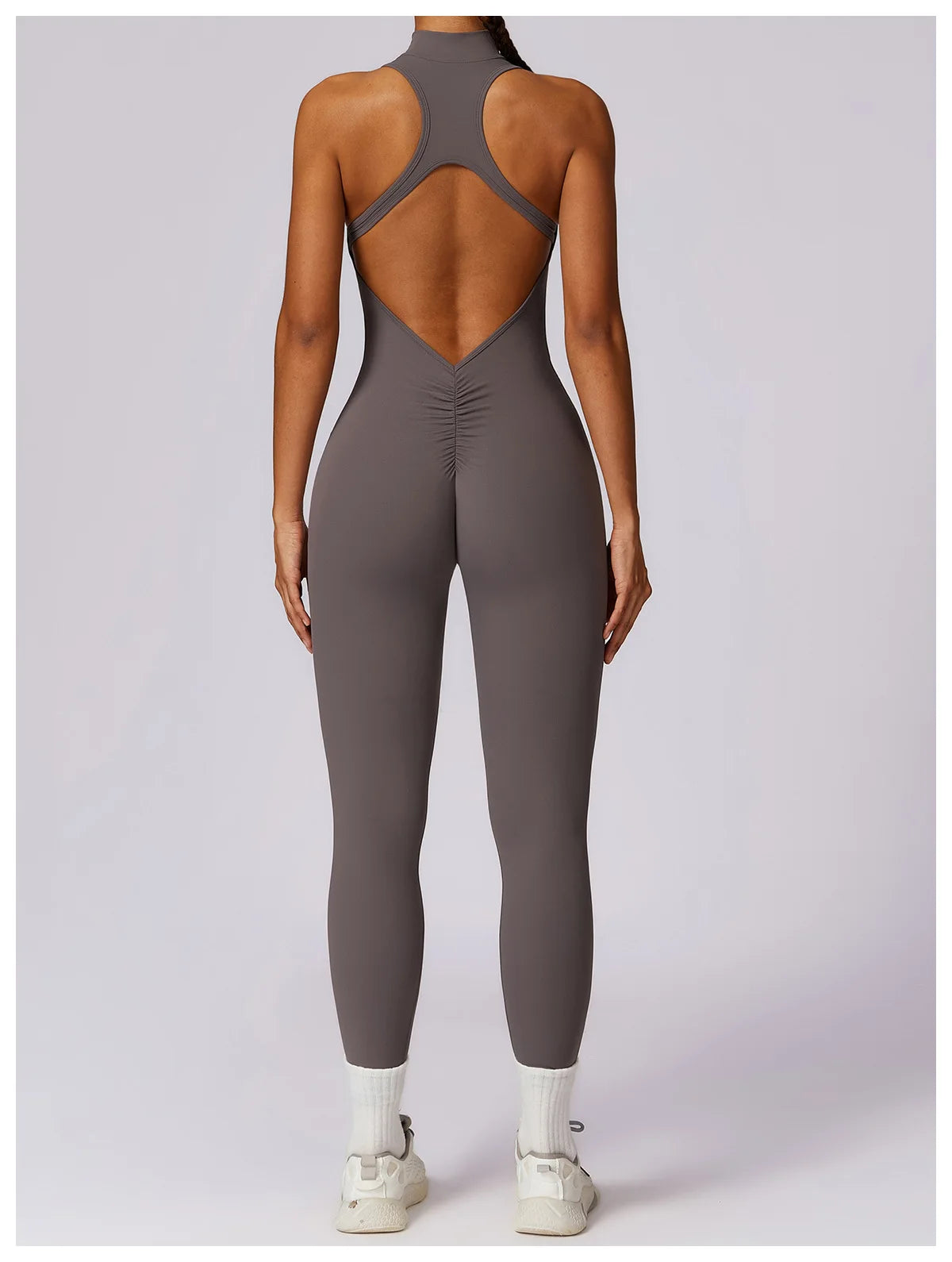 Women's Tracksuit Yoga Set Zipper Jumpsuits One Piece Fitness