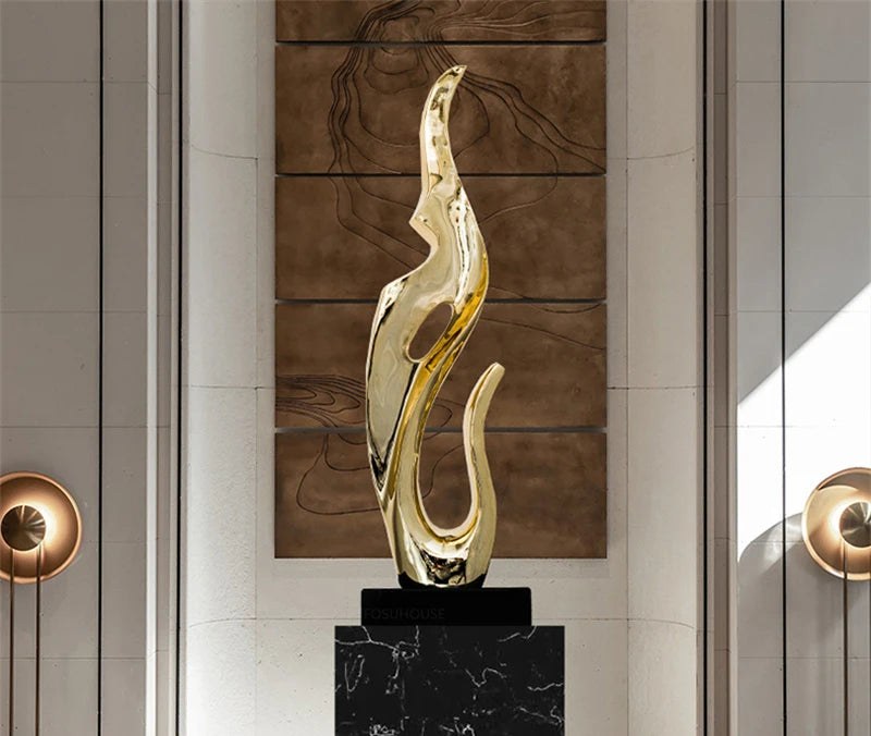 Simple Modern Resin Sculptures Living Room Home Decorations Statue Light Luxury Hotel Lobby Entrance Sculptures And Figurines