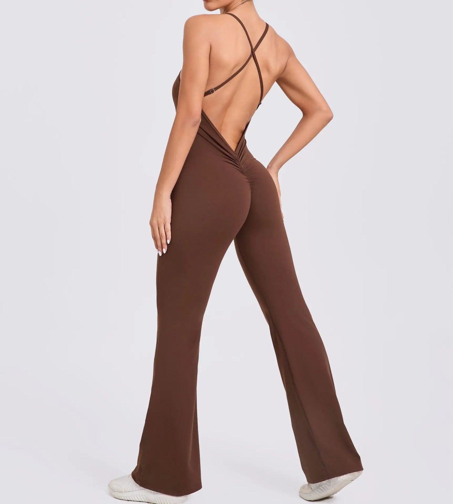 Sexy Back V Jumpsuit Gym Set Yoga Suit Sportswear Women
