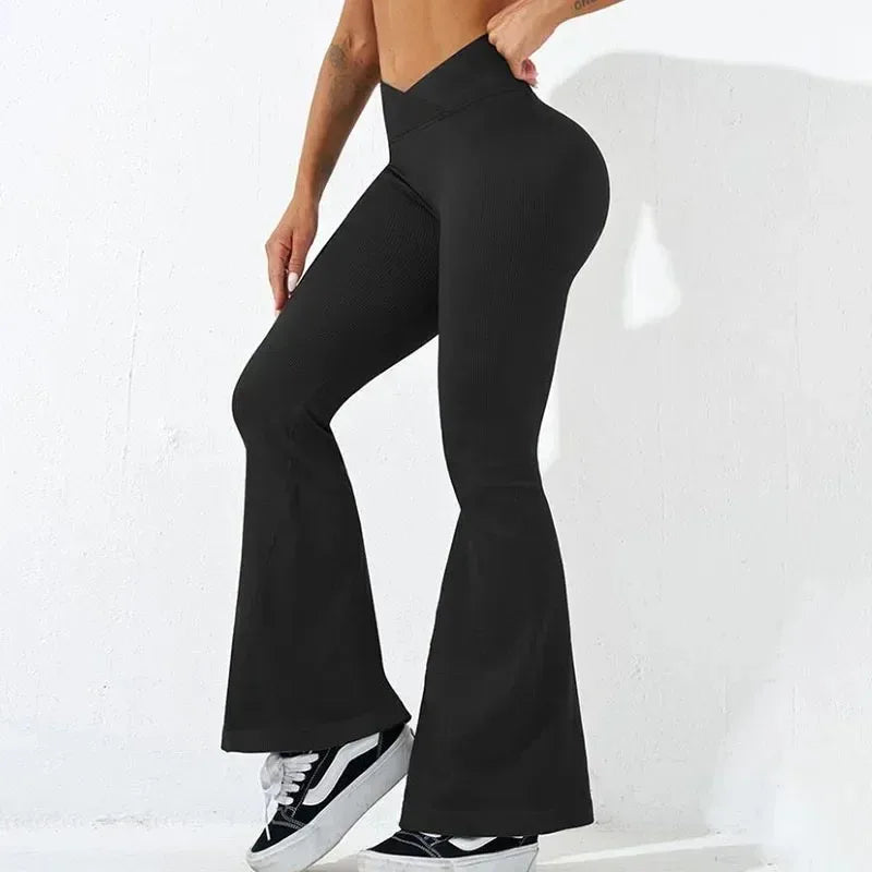 Flared Pants Cross Waist