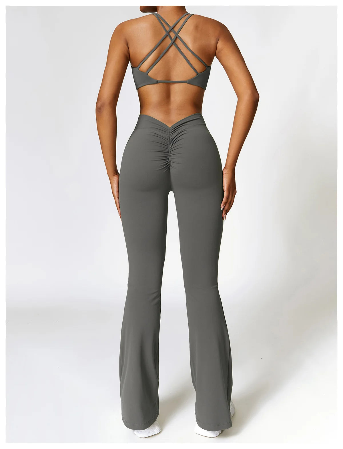 Yoga Set 2 Pieces Gym Set Workout Clothes for Women Seamless High Waist Leggings