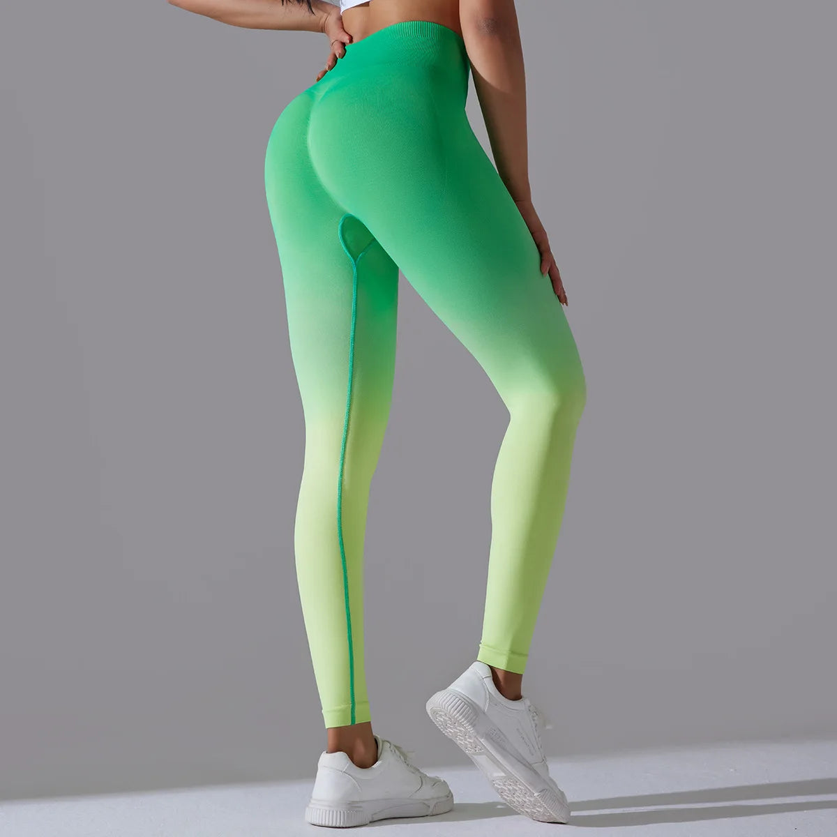 Gradient Colour Elastic Gym Leggings