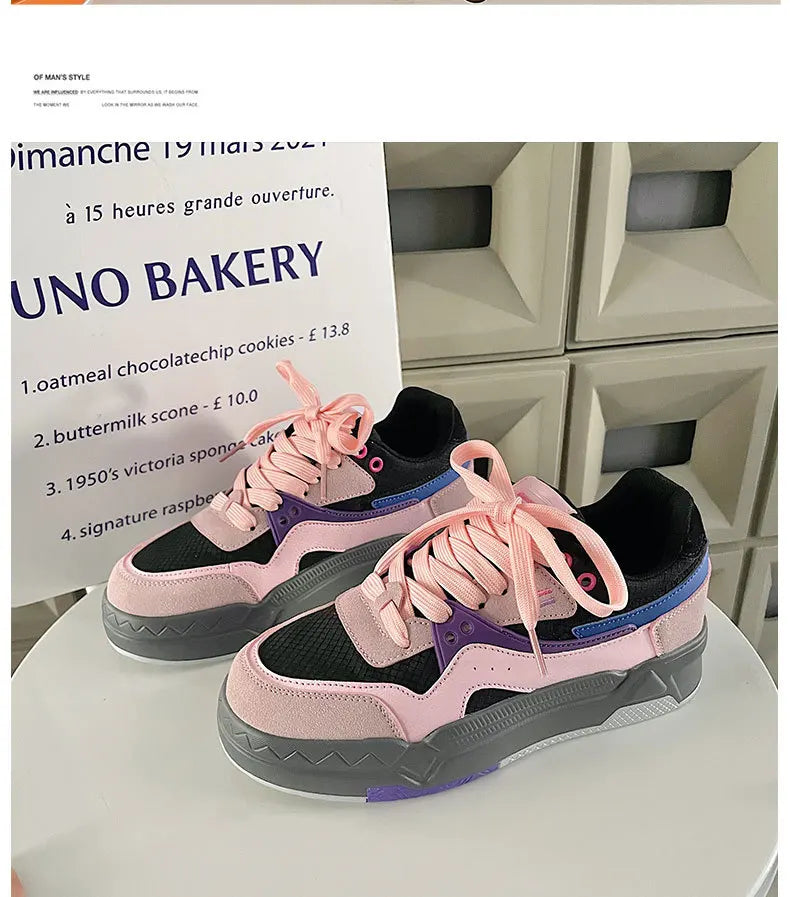 2023 Fashion Summer Women Sneakers All-match Mixed Color Men Running Sports Shoes Platform Rock Casual Ladies Breathable Shoes