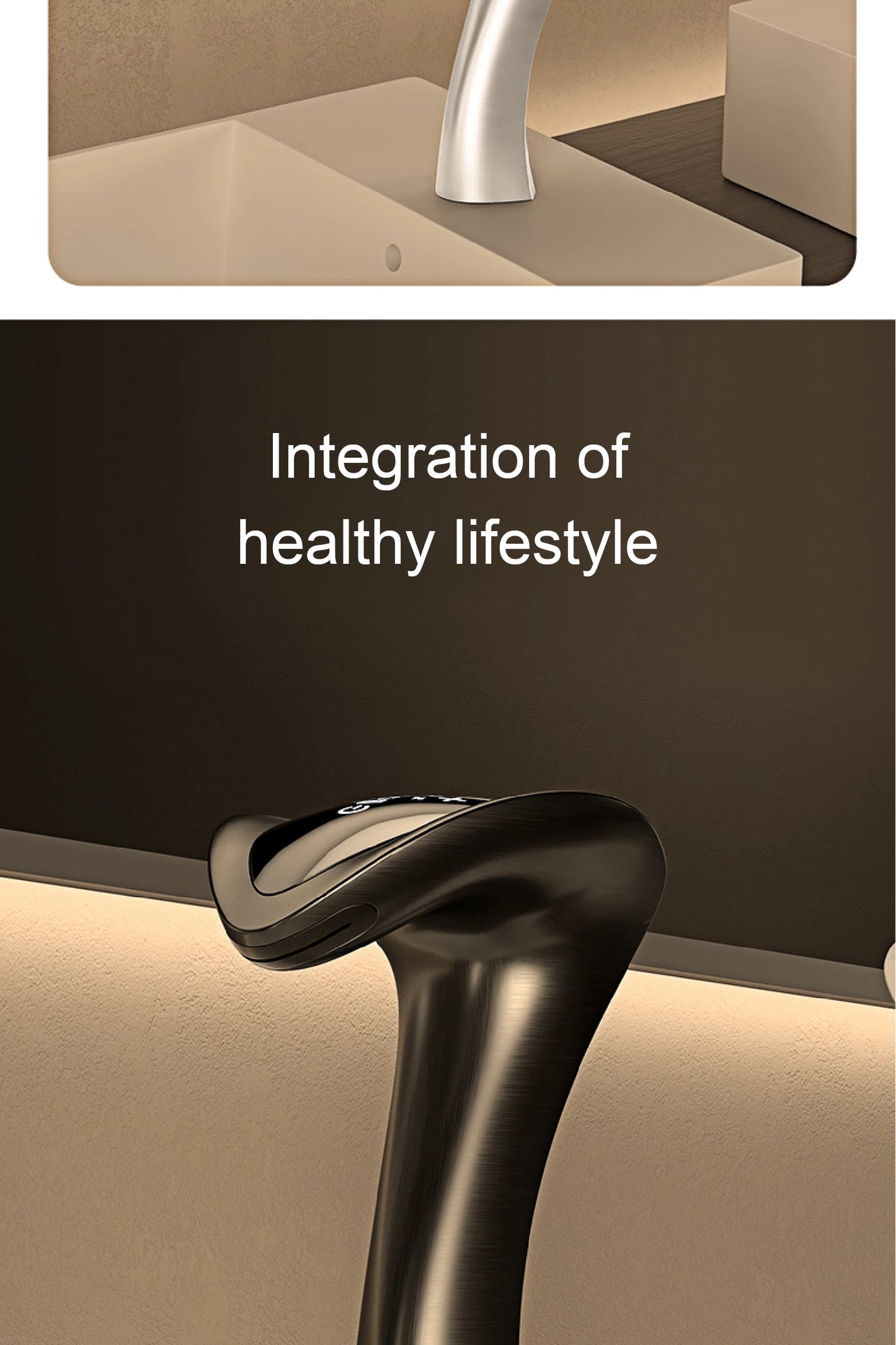 Luxury intelligent brass bathroom faucet with simple design LED digital display Touch control Cold & Hot dual control basin Tap