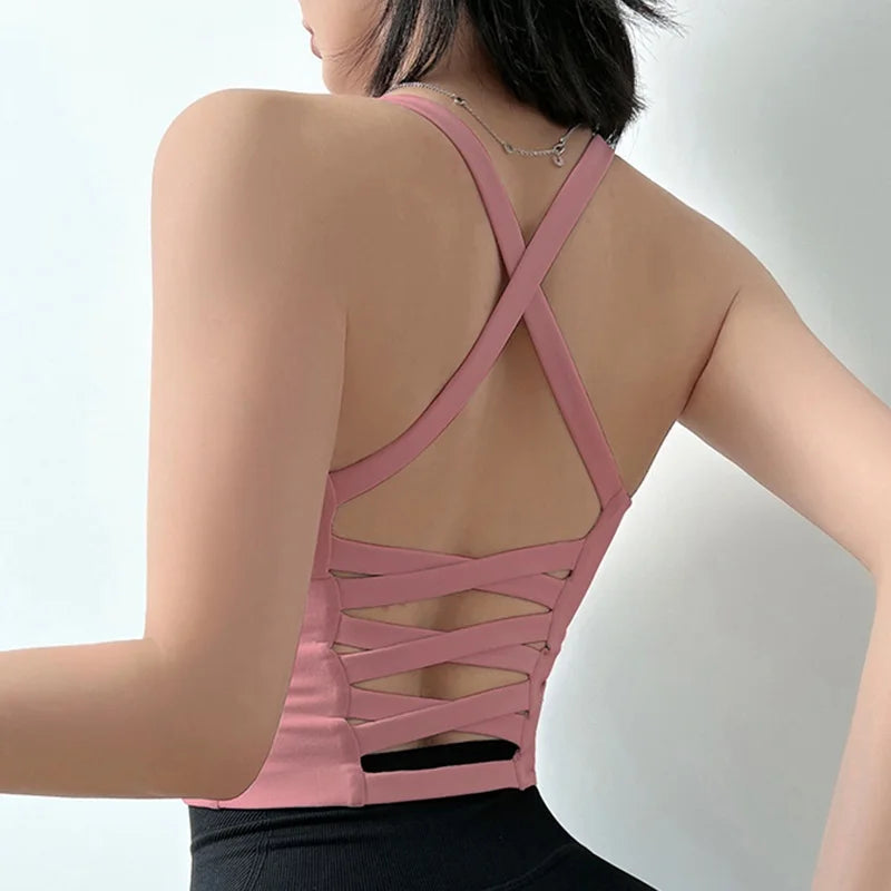Open Back Fitness Bra