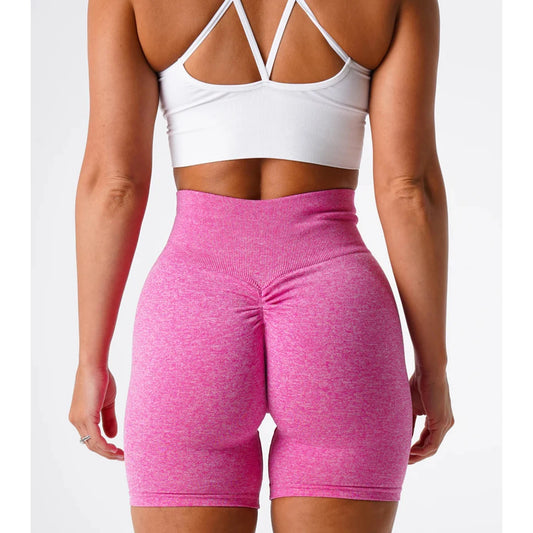 Scrunch Seamless Shorts Spandex Shorts Woman Fitness Elastic Breathable Hip-lifting Leisure Sports Running