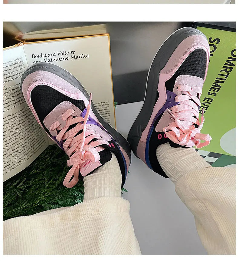 2023 Fashion Summer Women Sneakers All-match Mixed Color Men Running Sports Shoes Platform Rock Casual Ladies Breathable Shoes