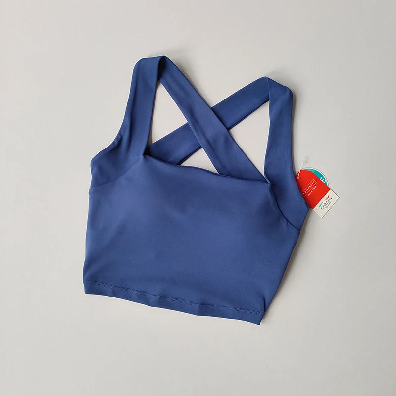 Seamless Cross Back Sports Bra