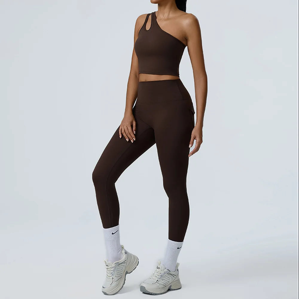2PCS Seamless Yoga Women Sexy Set Athletic Wear