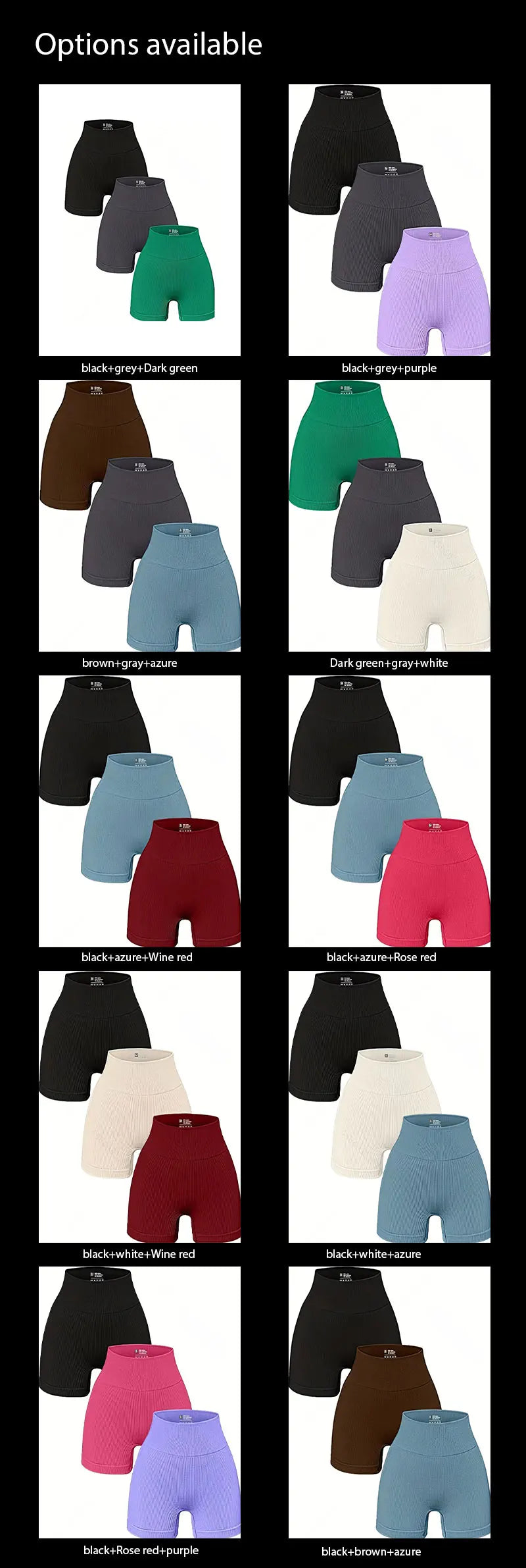 Women's Yoga Shorts 3 Sports Seamless High-Waisted Sports Tights