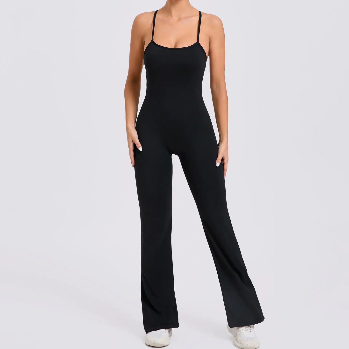 Sexy Back V Jumpsuit Gym Set Yoga Suit Sportswear Women