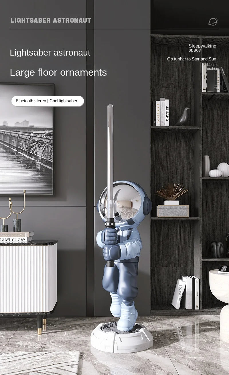 Home Decor Lightsaber Astronaut Statue Living Room Decoration Large Figure Figurine Room Decoration Home Accessoires Sculpture