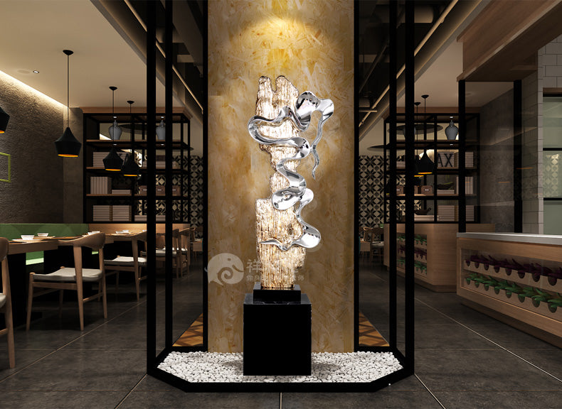 Entrance Decoration Hotel Lobby Villa Soft Furnishings Floor Sculpture Large Abstract Crafts