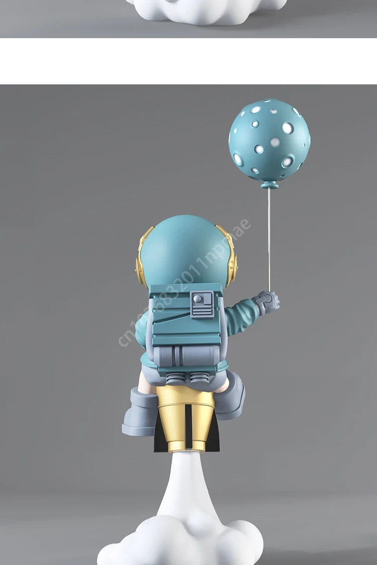 95cm Astronaut Balloon Lamp Sculpture Large Floor-standing Decoration Living Room TV Cabinet Home Decoration Statue Housewarming