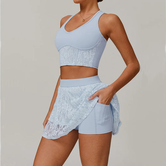 2 Pieces Women's Yoga Set Sexy Sport Bra High Waist
