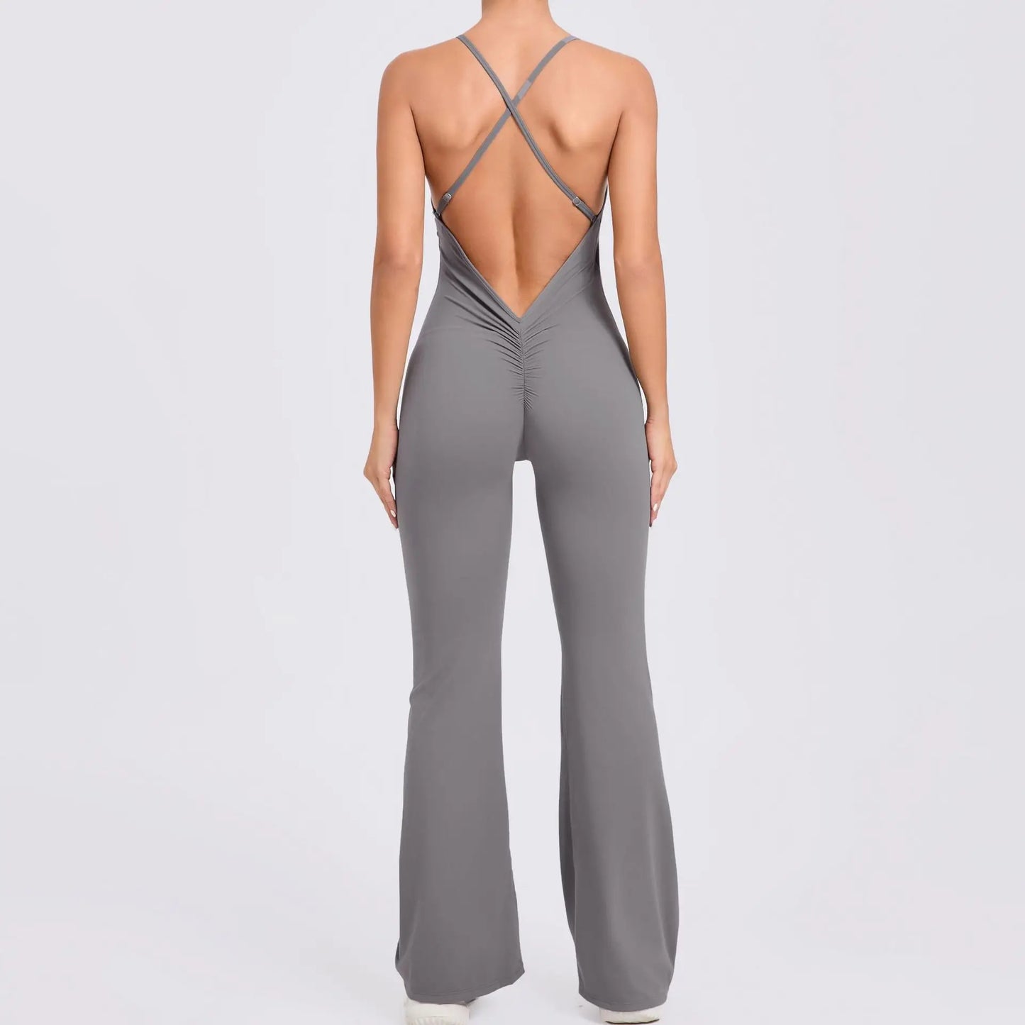 Sexy Back V Jumpsuit Gym Set Yoga Suit Sportswear Women