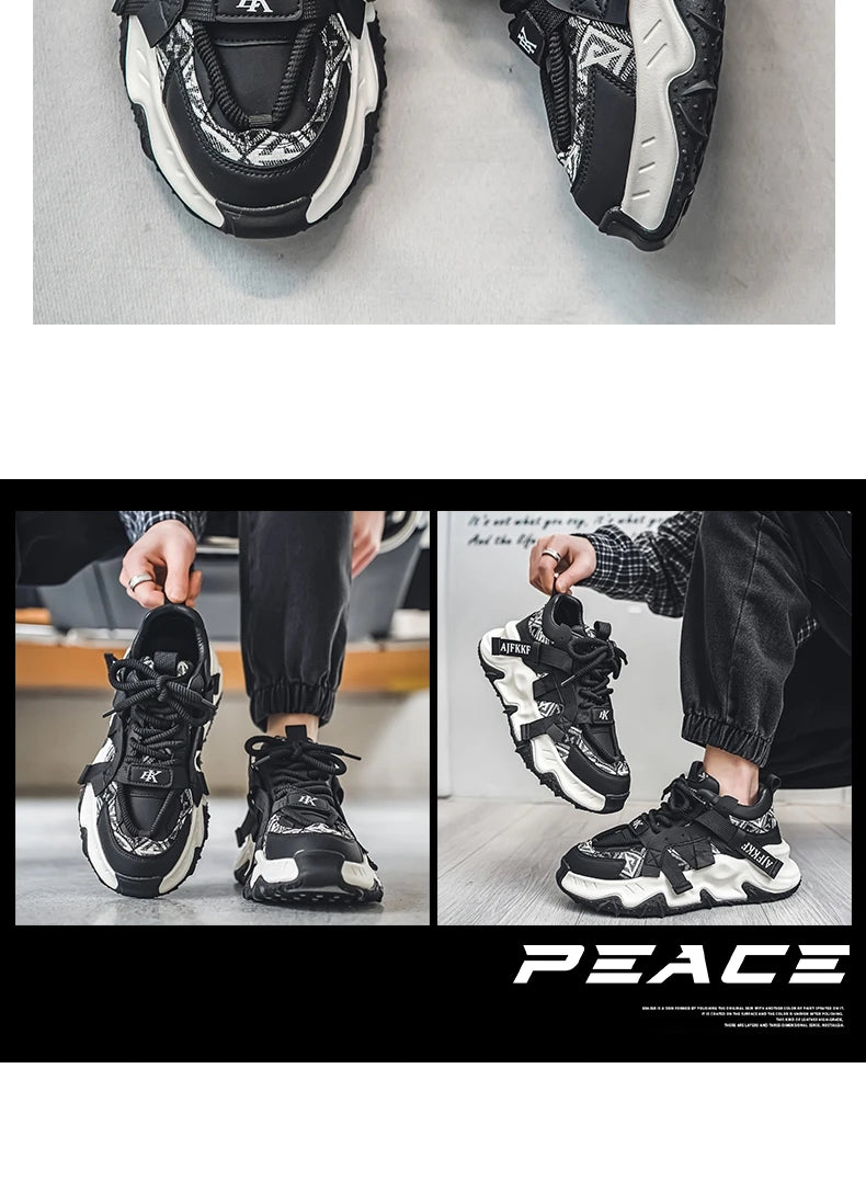 2024 New High Top Casual Sneakers Men Streetwear Fashion Shoes  Korean style Designer Sneakers For Men Platform Sports Trainers