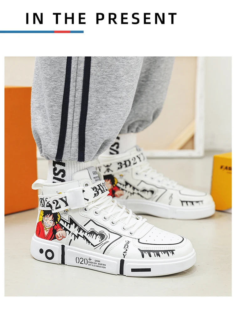 Men's Shoes 2024 New High Top Casual Board Shoes Student Fashion Couple Shoes Running Luxury Designer Sneakers Men