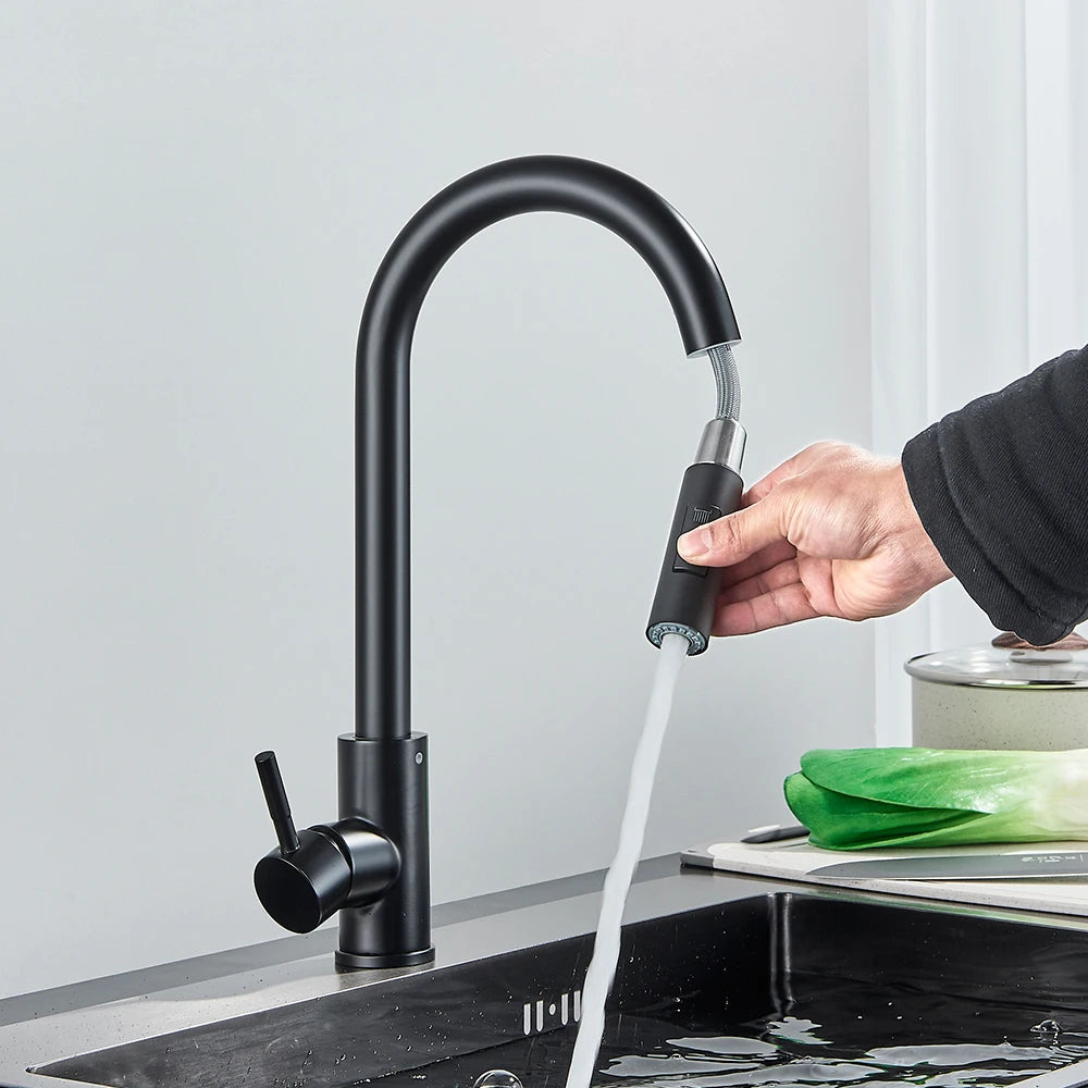 Kitchen Faucet Two Function Single Handle Pull Out Mixer