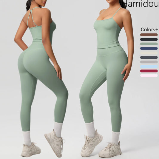 Yoga Top Set Fitness Gym Suit