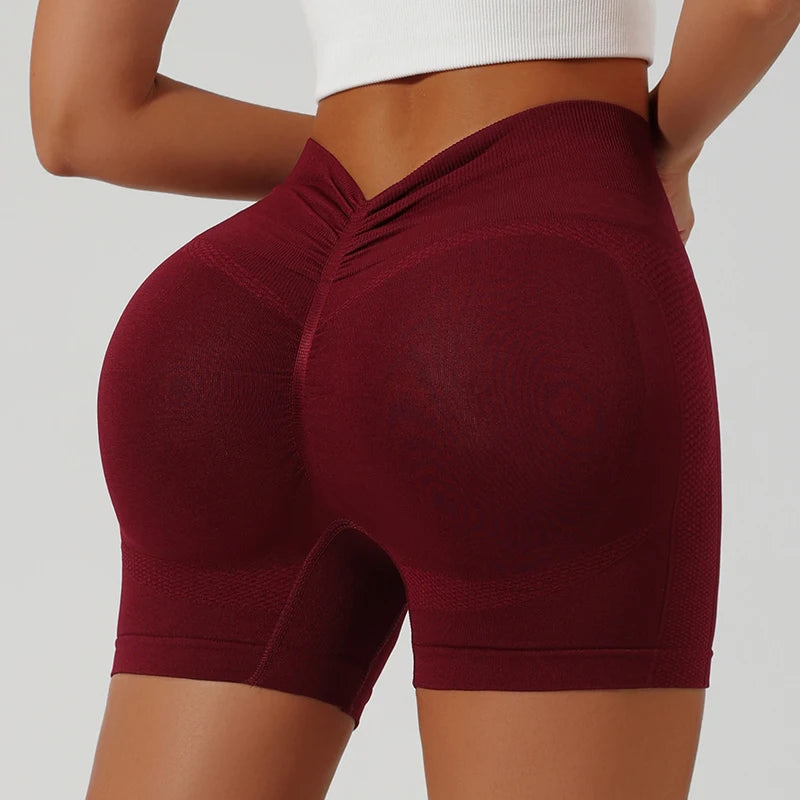 Women Seamless Yoga Shorts High Waist Workout Shorts Running Naked Feeling Breathable Fitness Pants Outwear Tight Shorts