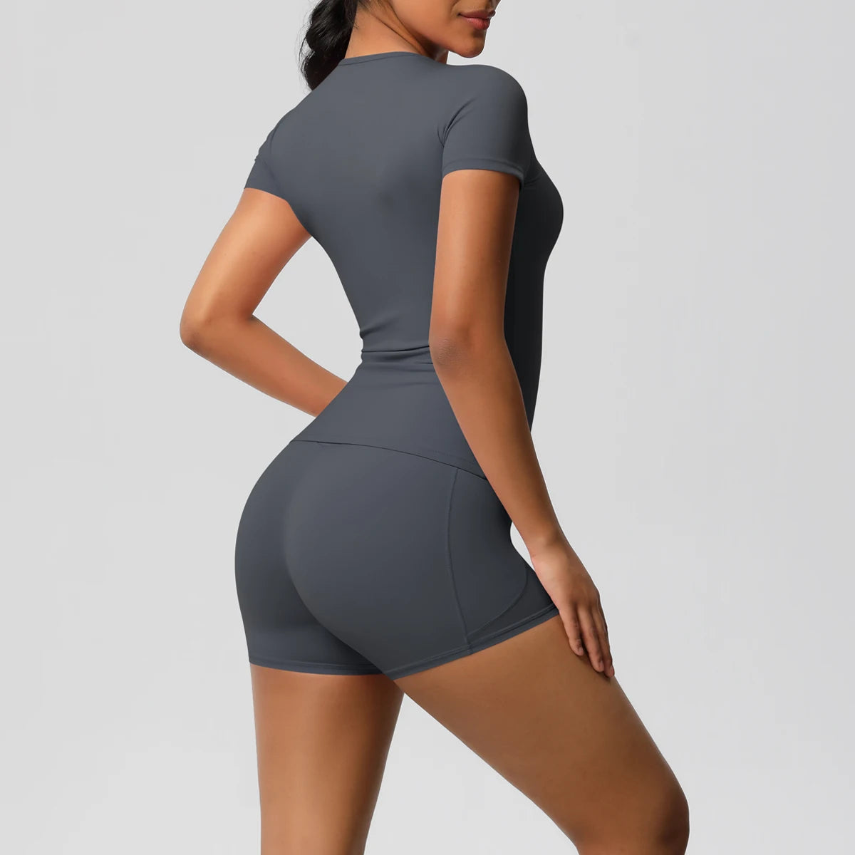 Workout Sportswear 2Pcs Yoga Shirt Push Up Workout Clothes
