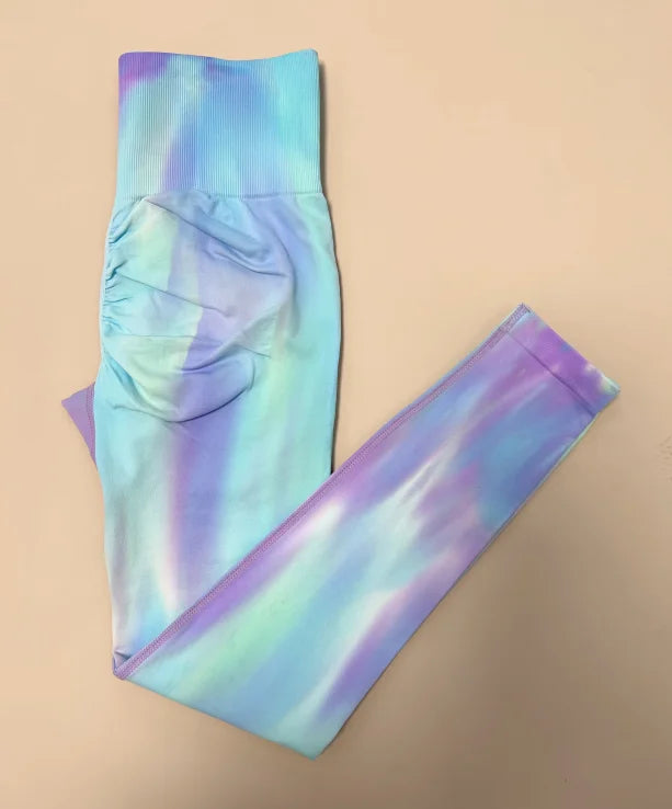 Tie Dye Seamless Athletic Yoga Pants